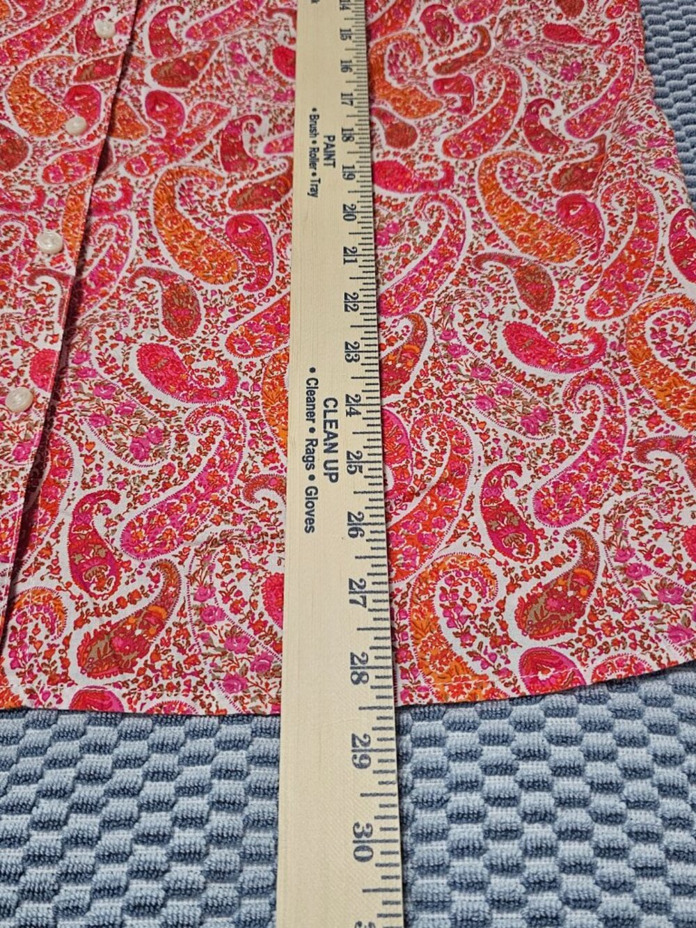 Tommy Hilfiger Paisley Button Down Shirt Orange Fuchsia Pink Long Sleeve XXL - Picture 8 of 8